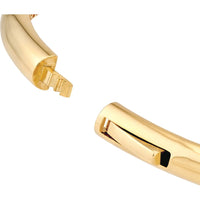 Olas d'Oro - 14K Yellow Gold Classic Dome Bangle with Hinge Closure - 11.66g Average Weight
