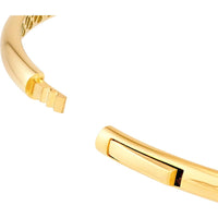 Olas d'Oro - 14K Yellow Gold Classic Thin Dome Bangle with Hinge Closure - 5.40 Grams Weight