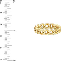 Olas d'Oro - 14K Yellow Gold Concave Open Curb Ring - Size 7