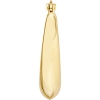 Olas d'Oro - 14K Yellow Gold Crescent Hoop Earrings with Hinge Back Closure