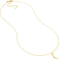 Olas d'Oro - 14K Yellow Gold Crescent Moon Pendant Necklace