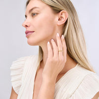Olas d'Oro - 14K Yellow Gold Curb Chain Design Ring - Size 8 - 1.50 Grams