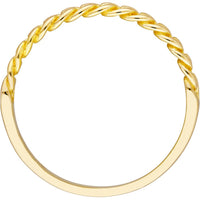 Olas d'Oro - 14K Yellow Gold Curb Chain Design Ring - Size 8 - 1.50 Grams
