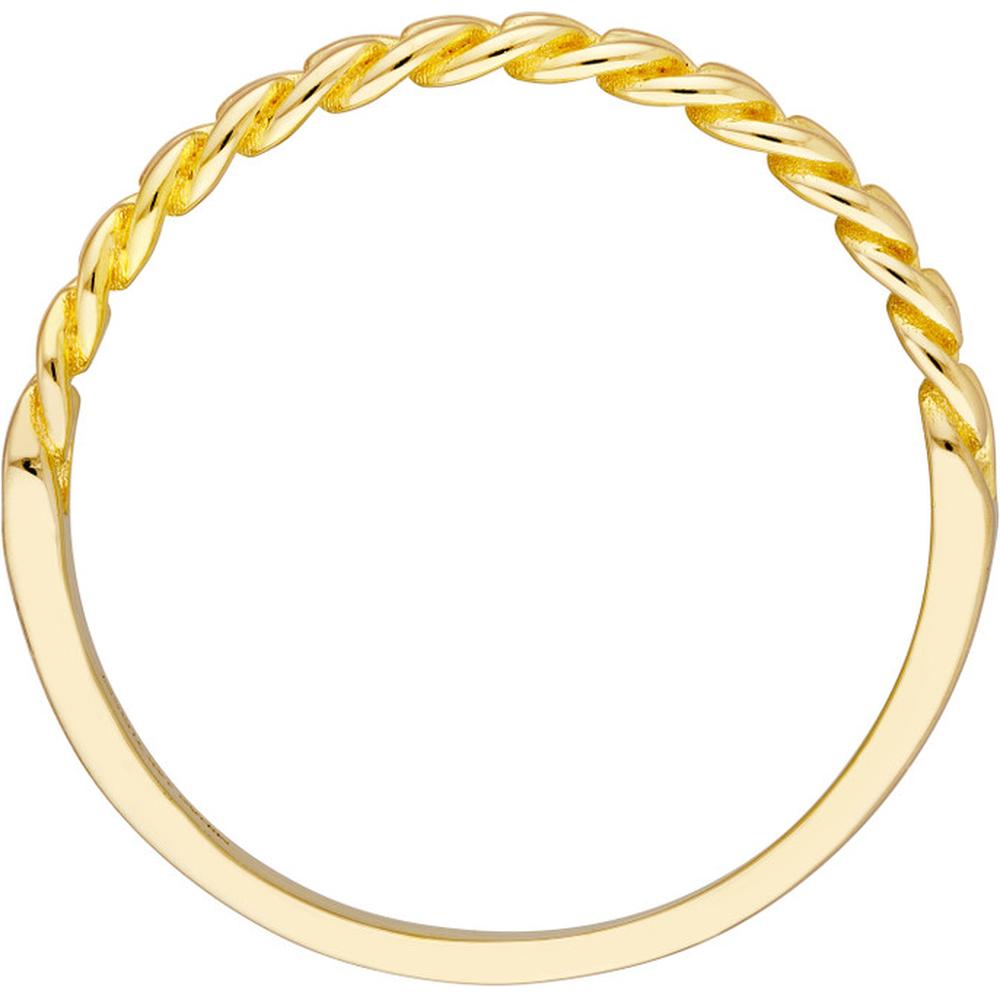 Olas d'Oro - 14K Yellow Gold Curb Chain Design Ring - Size 8 - 1.50 Grams