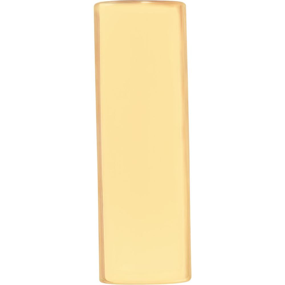 Olas d'Oro - 14K Yellow Gold Curved Bar Stud Earrings