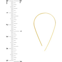 Olas d'Oro - 14K Yellow Gold Curved Flat Wire Earrings - Elegant Minimalist Design