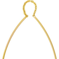Olas d'Oro - 14K Yellow Gold Curved Wire Threader Earrings Sleek and Elegant Design