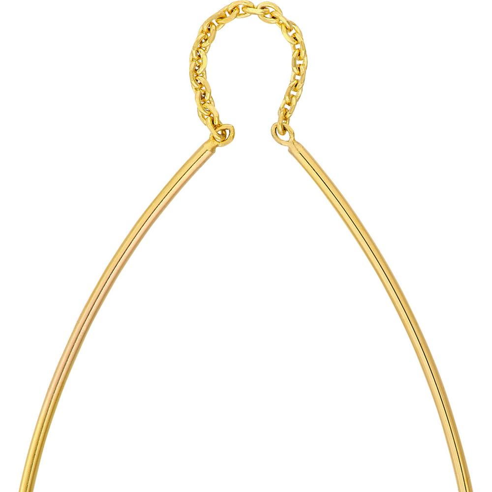 Olas d'Oro - 14K Yellow Gold Curved Wire Threader Earrings Sleek and Elegant Design