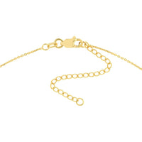 Olas d'Oro - 14K Yellow Gold CZ-Lined Evil Eye Adjustable Necklace 2.60 Grams Total Weight
