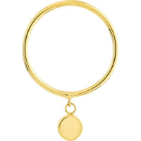 Olas d'Oro - 14K Yellow Gold Dangle Disc Wire Ring - Size 7