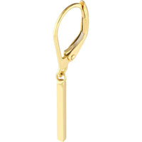 Olas d'Oro - 14K Yellow Gold Dangle Staple Bar Earrings with Leverback Closure
