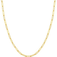 Olas d'Oro - 14K Yellow Gold Designer Long Link Chain Necklace - 18 inches, 14.49 grams