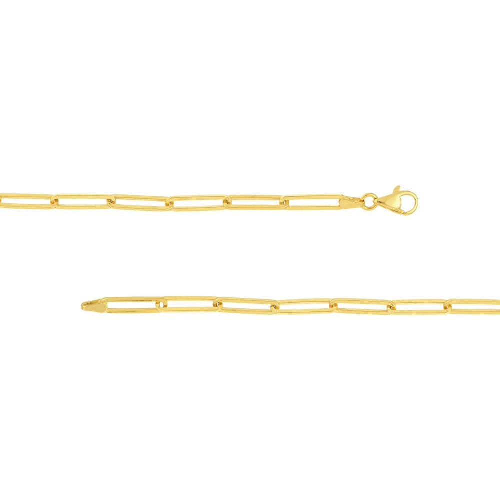 Olas d'Oro - 14K Yellow Gold Designer Long Link Chain Necklace - 18 inches, 14.49 grams