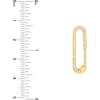 Olas d'Oro - 14K Yellow Gold Designer Push Lock Clasp with 0.20 Carat Diamonds