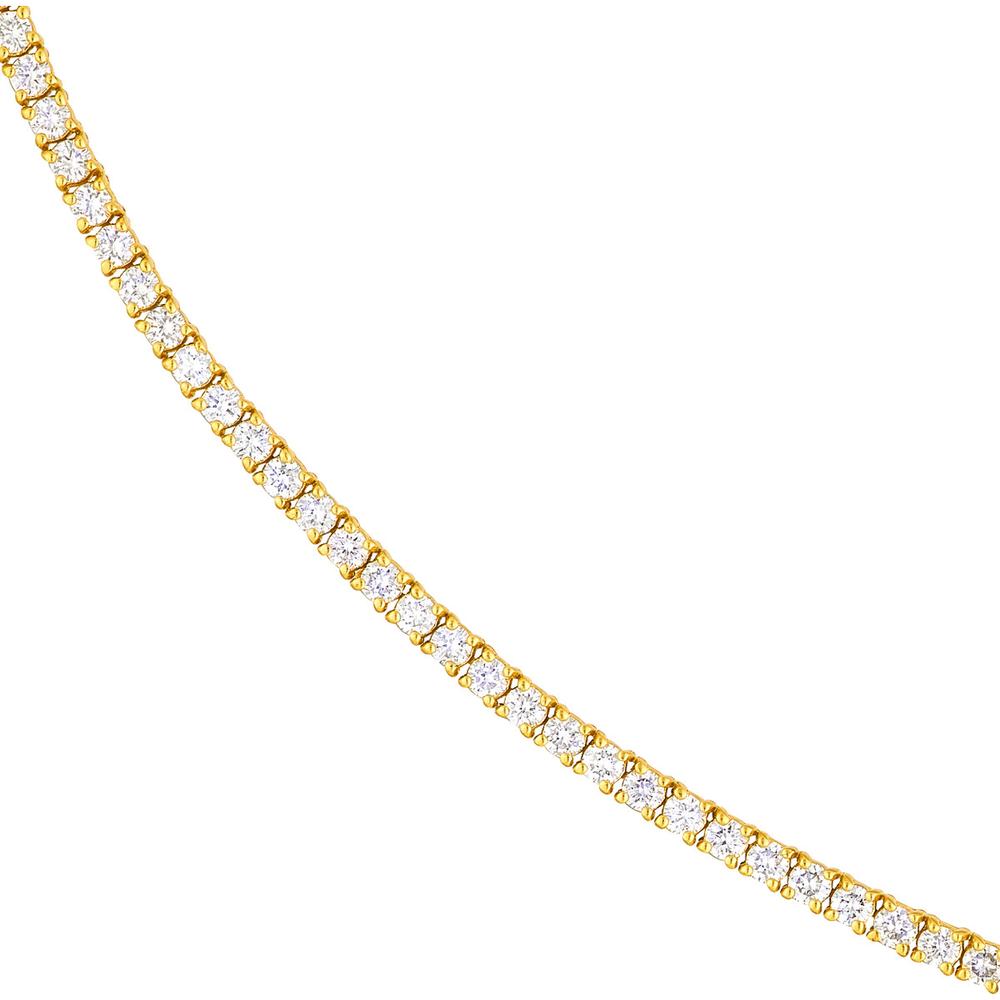 Olas d'Oro - 14K Yellow Gold Diamond 16" Tennis Necklace with 5-1/3 Total Carat Weight of 2mm Diamonds