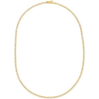 Olas d'Oro - 14K Yellow Gold Diamond 16" Tennis Necklace with 5-1/3 Total Carat Weight of 2mm Diamonds