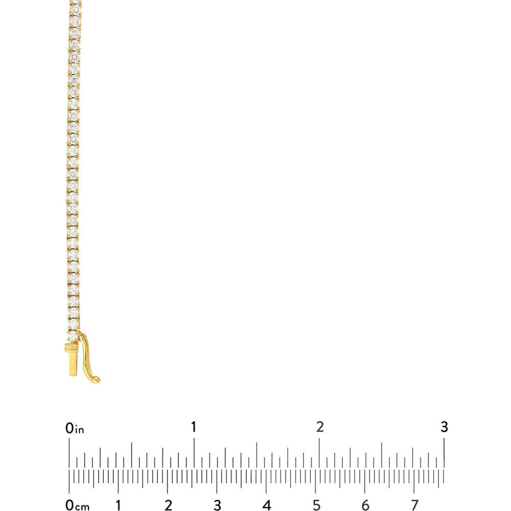 Olas d'Oro - 14K Yellow Gold Diamond 16" Tennis Necklace with 5-1/3 Total Carat Weight of 2mm Diamonds