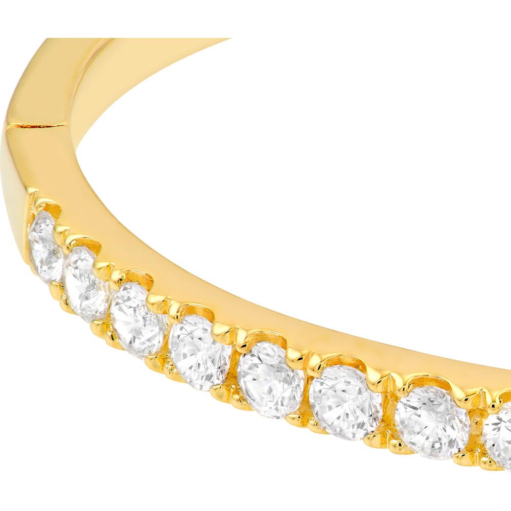 Olas d'Oro - 14K Yellow Gold Diamond Bangle Bracelet with Box Lock Closure - 2-5/8 Carat Total Diamond Weight