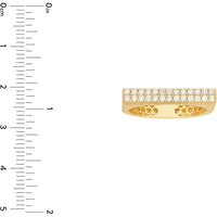 Olas d'Oro - 14K Yellow Gold Diamond Bar Ring with 1/4 Total Carat Weight Diamonds - Size 8
