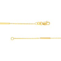 Olas d'Oro - 14K Yellow Gold Diamond Bezel Bar Station Necklace - 0.07 Carat Total Diamond Weight