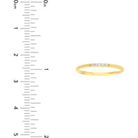 Olas d'Oro - 14K Yellow Gold Diamond Center Polished Band Ring - 0.05 Carat Diamond Weight