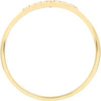 Olas d'Oro - 14K Yellow Gold Diamond Chevron Ring - 0.09 Carat Total Diamond Weight