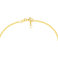 Olas d'Oro - 14K Yellow Gold Diamond Circle Curb Chain Bracelet - 1/6 Carat Total Diamond Weight
