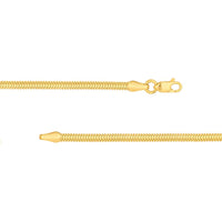 Olas d'Oro - 14K Yellow Gold Diamond Circle Snake Necklace with 0.16 Carat Total Diamond Weight