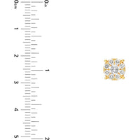Olas d'Oro - 14K Yellow Gold Diamond Cluster Stud Earrings - 1.10 Carat Total Diamond Weight