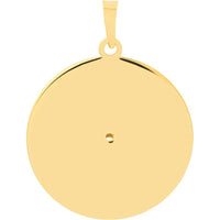 Olas d'Oro - 14K Yellow Gold Diamond Compass Pendant - 1/20 Total Carat Weight
