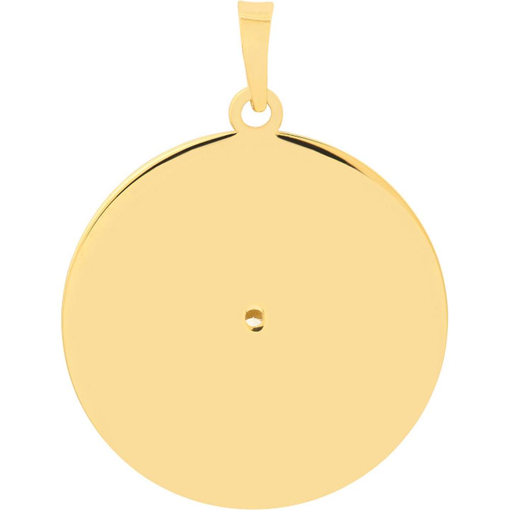 Olas d'Oro - 14K Yellow Gold Diamond Compass Pendant - 1/20 Total Carat Weight