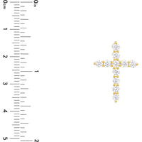Olas d'Oro - 14K Yellow Gold Diamond Cross Pendant - 1.07 Carat Total Diamond Weight