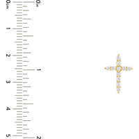 Olas d'Oro - 14K Yellow Gold Diamond Cross Pendant with 1/4 Carat Total Carat Weight