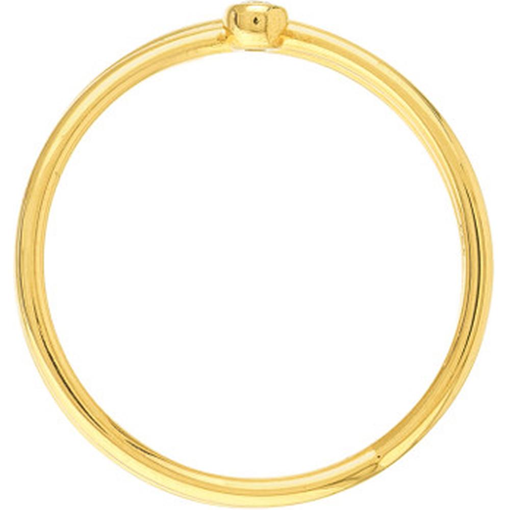 Olas d'Oro - 14K Yellow Gold Diamond Crossover Ring - 0.02 Carat Total Diamond Weight