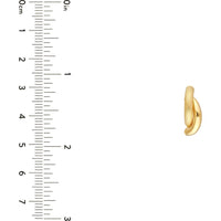 Olas d'Oro - 14K Yellow Gold Diamond-Cut and Polished Tube Stud Earrings