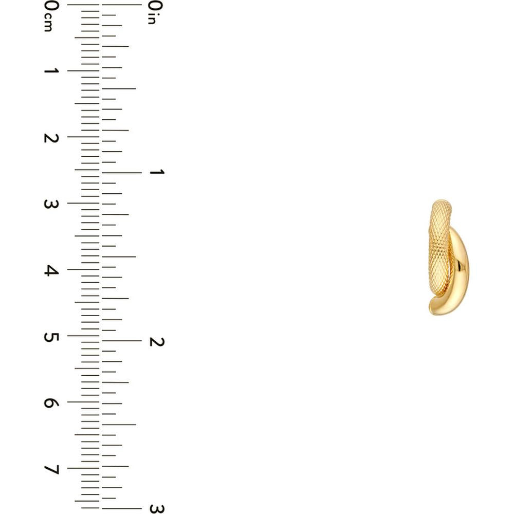 Olas d'Oro - 14K Yellow Gold Diamond-Cut and Polished Tube Stud Earrings