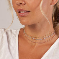 Olas d'Oro - 14K Yellow Gold Diamond-Cut Bead Adjustable Choker with Lobster Clasp