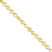 Olas d'Oro - 14K Yellow Gold Diamond-Cut Bead Choker Necklace - Adjustable 13-16 Inches