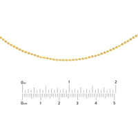Olas d'Oro - 14K Yellow Gold Diamond-Cut Bead Choker Necklace - Adjustable 13-16 Inches