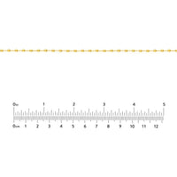 Olas d'Oro - 14K Yellow Gold Diamond-Cut Bead Station Choker Chain - Adjustable 13-16 Inch Length