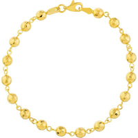 Olas d'Oro - 14K Yellow Gold Diamond-Cut Beaded Bracelet - 4.30 Grams