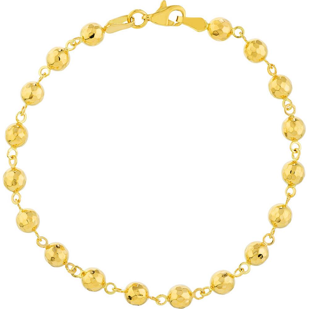 Olas d'Oro - 14K Yellow Gold Diamond-Cut Beaded Bracelet - 4.30 Grams
