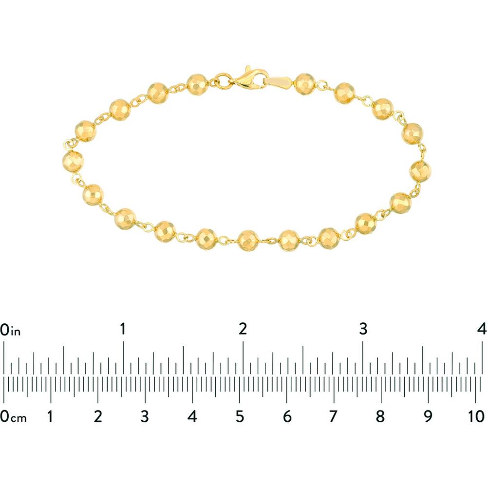 Olas d'Oro - 14K Yellow Gold Diamond-Cut Beaded Bracelet - 4.30 Grams