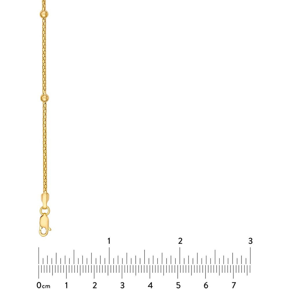 Olas d'Oro - 14K Yellow Gold Diamond Cut Beaded Popcorn Chain Necklace - 20"