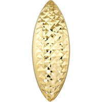 Olas d'Oro - 14K Yellow Gold Diamond-Cut Bombe Marquise Earrings - 1.10 Grams Total Weight