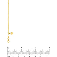 Olas d'Oro - 14K Yellow Gold Diamond-Cut Cable Chain Necklace with Adjustable Slider Bead - 22" Length