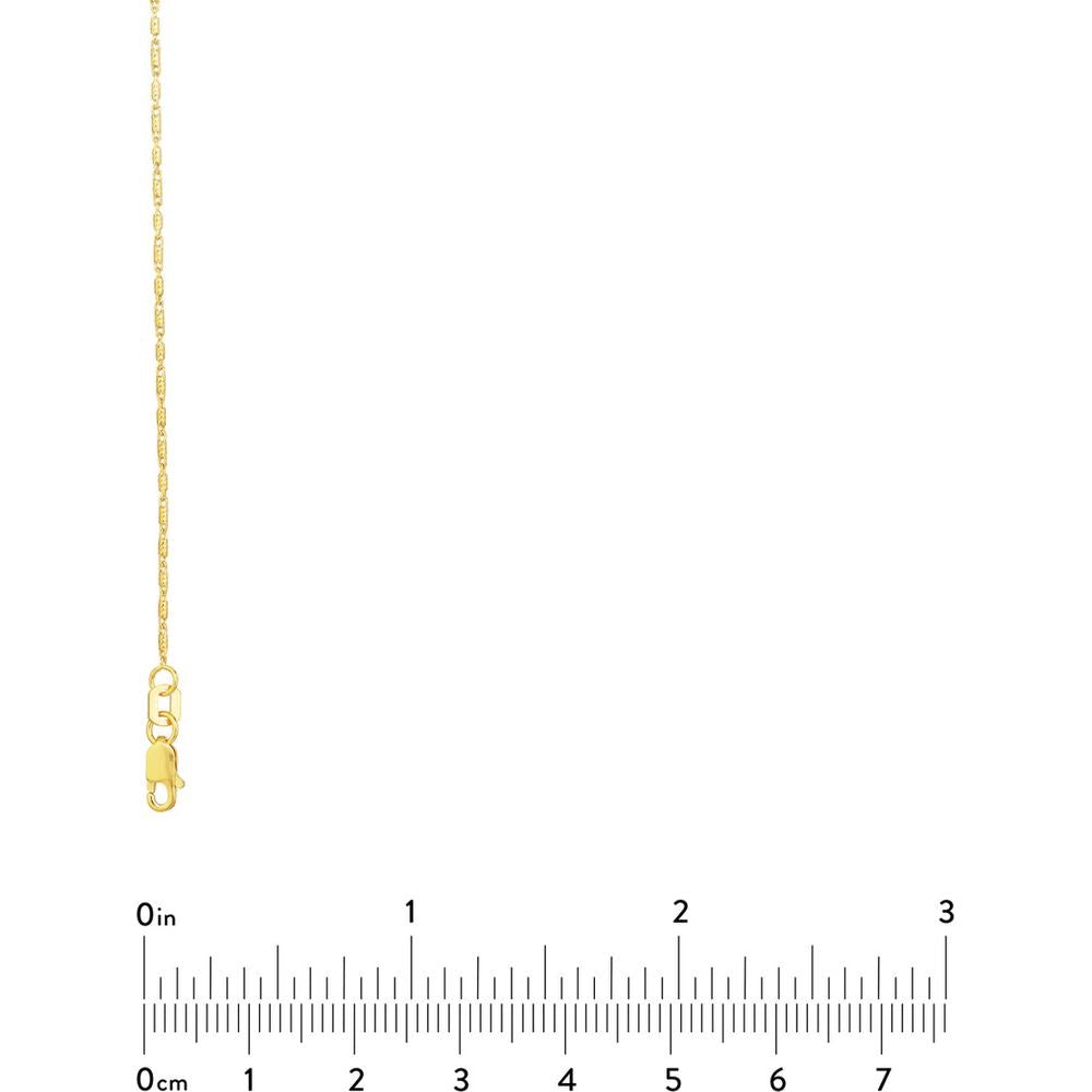 Olas d'Oro - 14K Yellow Gold Diamond-Cut Tube Bead Chain Necklace - 20" - 2.7 Grams