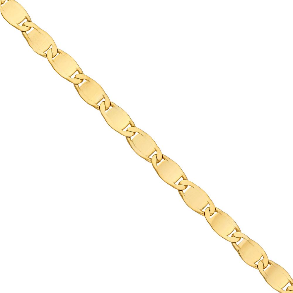 Olas d'Oro - 14K Yellow Gold Diamond-Cut Valentino Chain Bracelet - 7.25'' Length