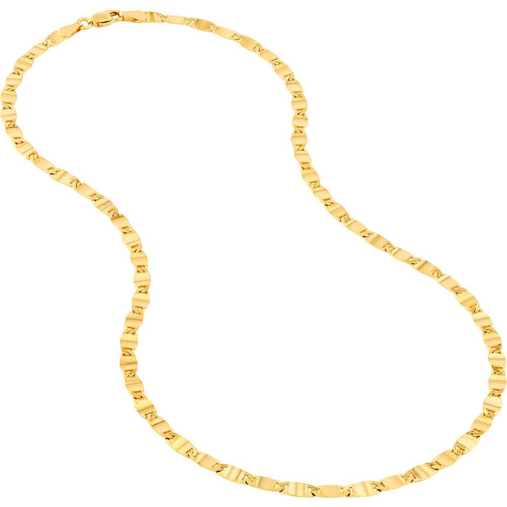 Olas d'Oro - 14K Yellow Gold Diamond-Cut Valentino Chain Bracelet - 7.25'' Length