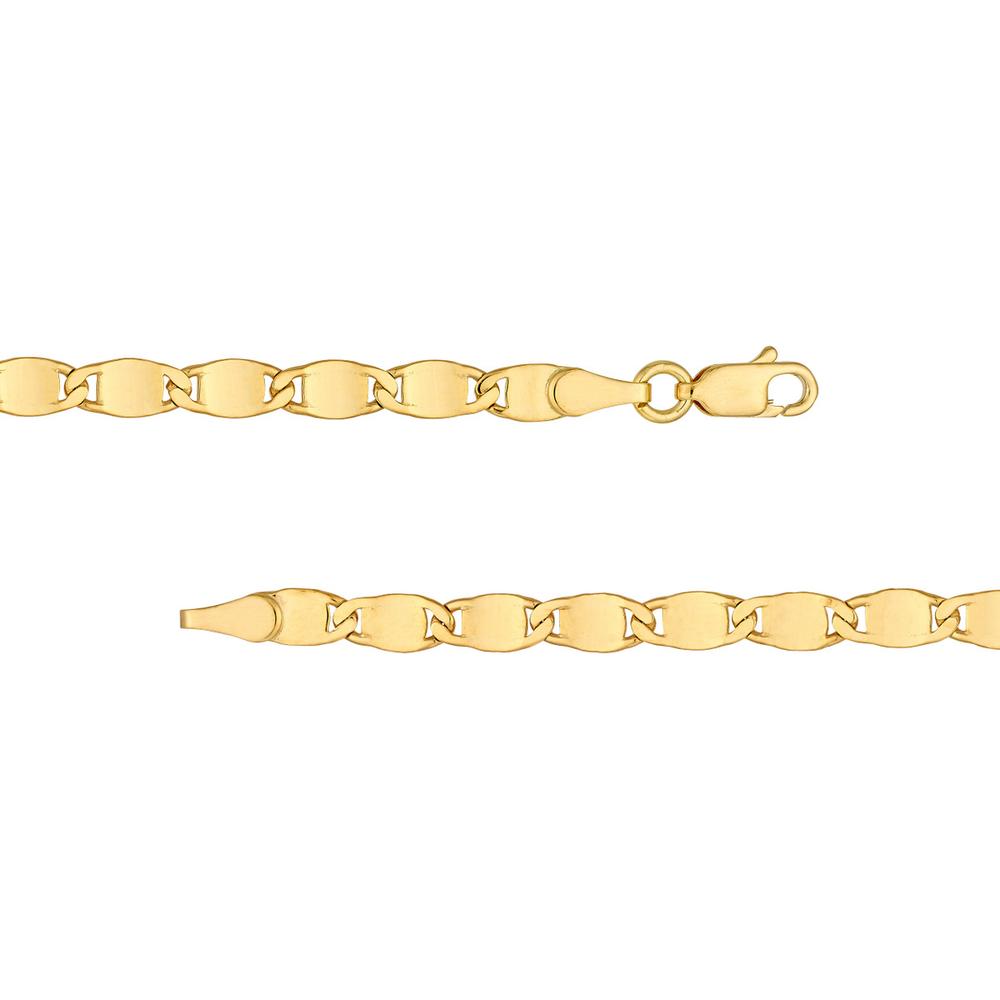 Olas d'Oro - 14K Yellow Gold Diamond-Cut Valentino Chain Bracelet - 7.25'' Length